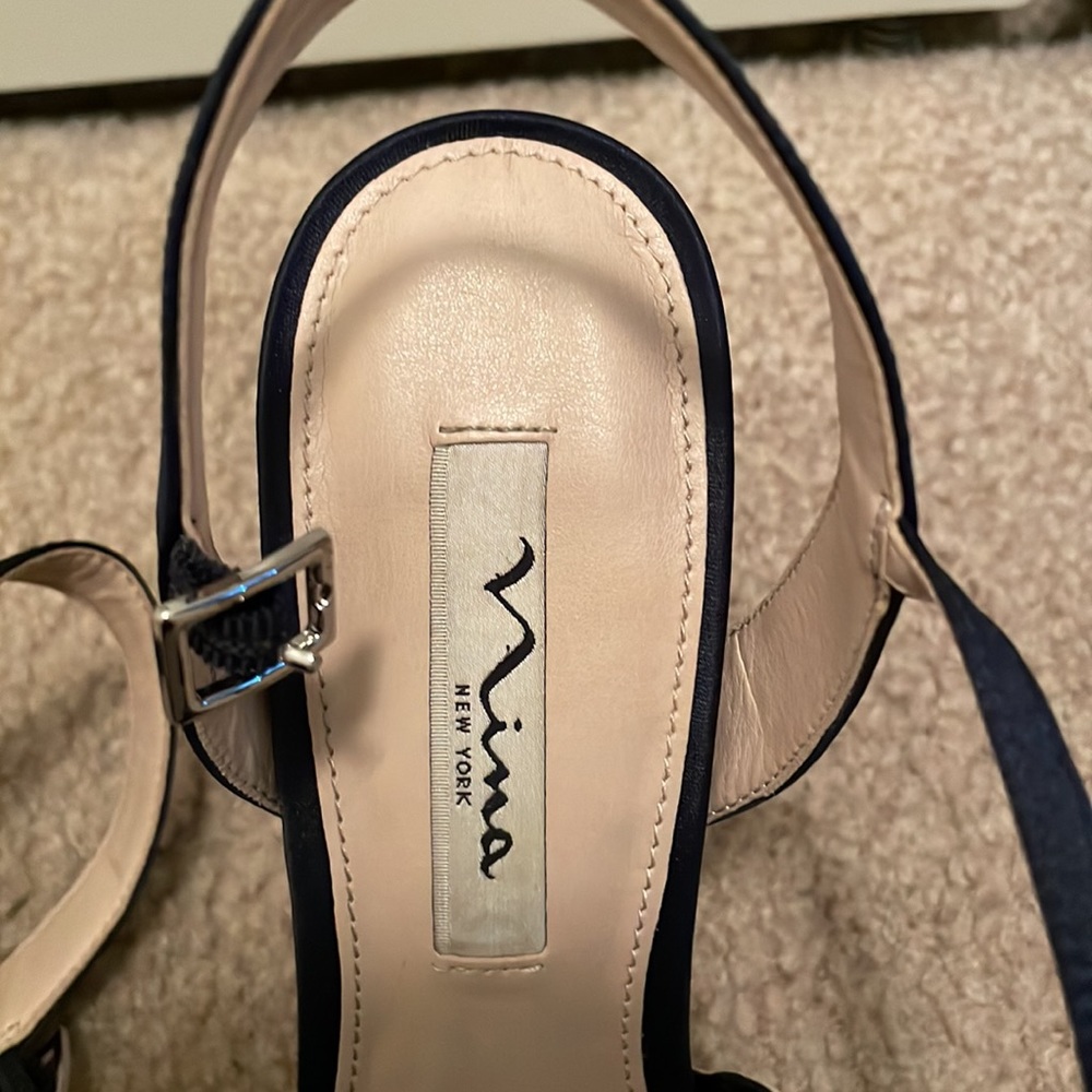 Nina navy blue sandals - Picture 5 of 6